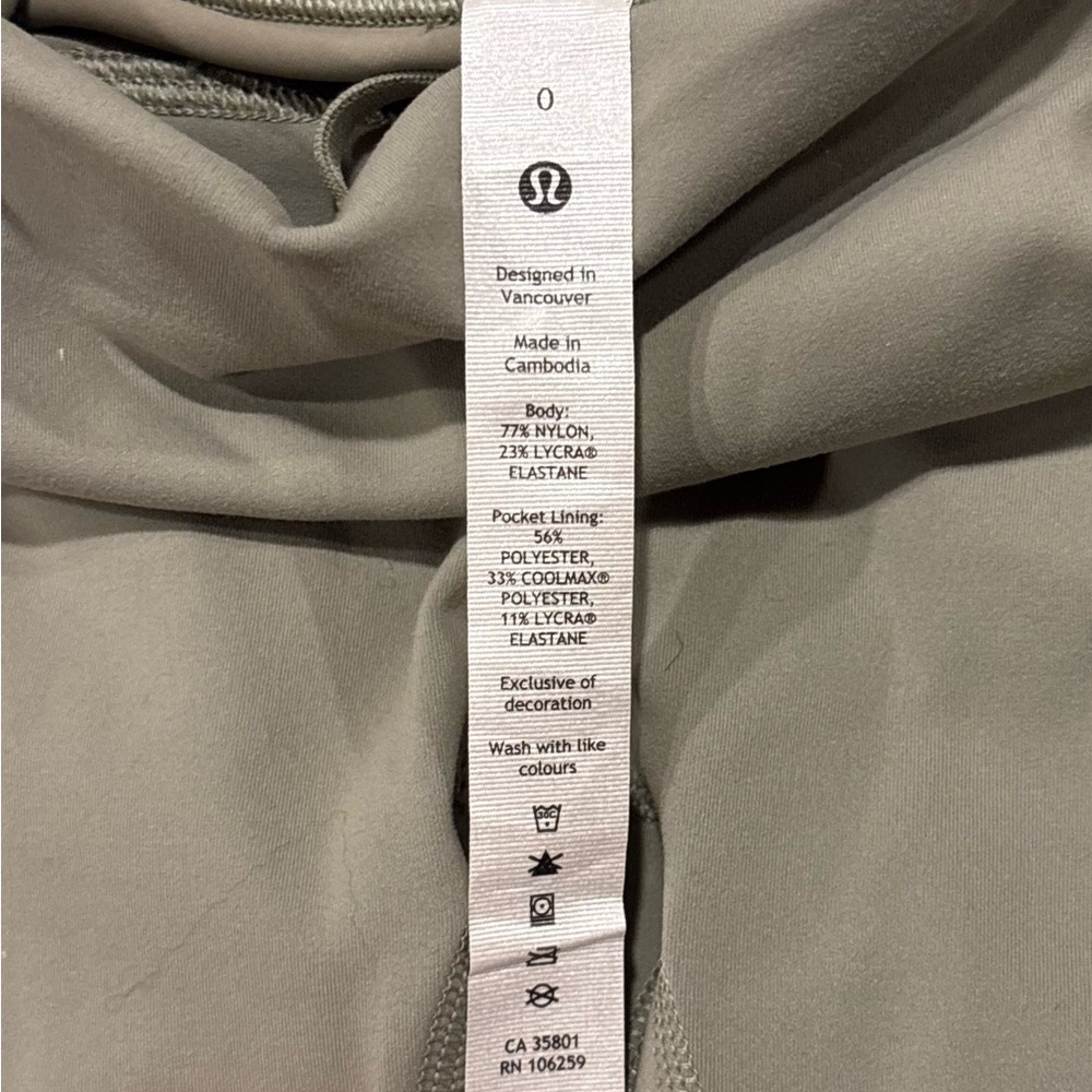 Lululemon Sage Green High Rise Leggings Size 0 Full Length Athletic Yoga - Picture 5 of 9